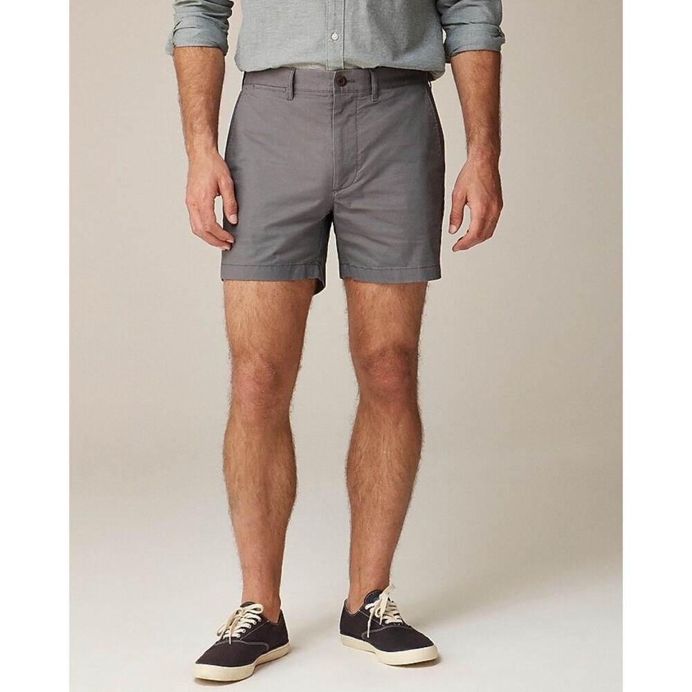 NWT J. Crew 5” Stretch Chino Short Gray Size 29